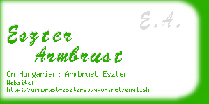 eszter armbrust business card